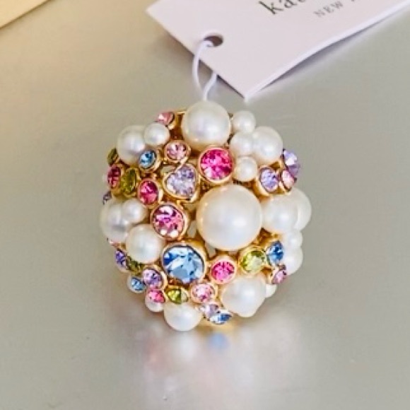 Kate Spade Pearl Caviar Statement Ring NWT - Picture 5 of 7